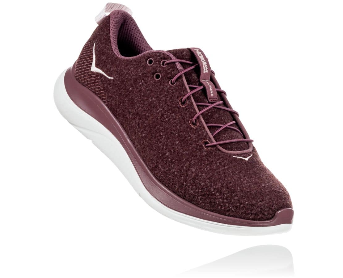 Hoka One One Hupana Flow Wool Női Edzőcipő Rózsaszín Barna [WKMLH-4792]